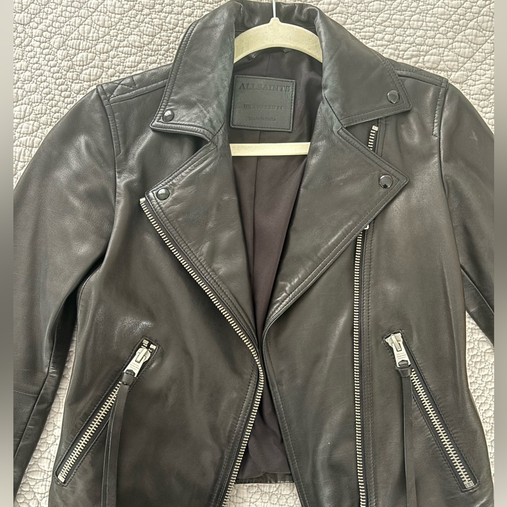 ALLSAINTS Black Leather Jacket